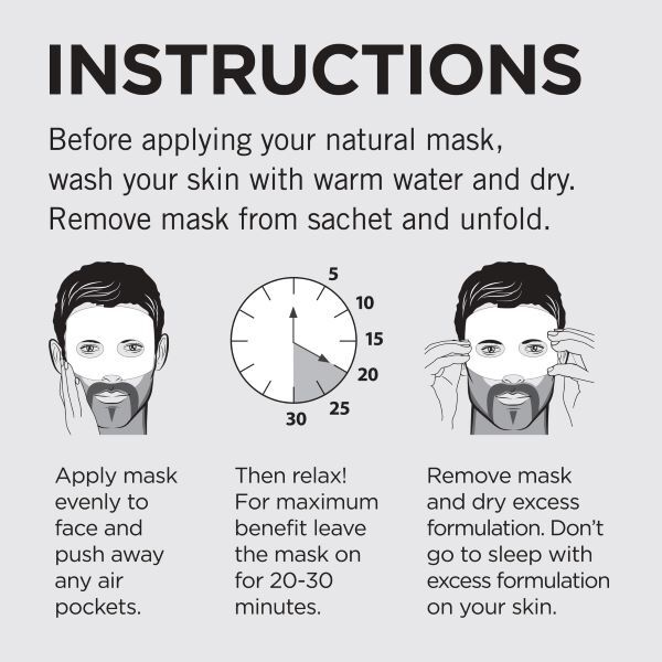 Fuss Free Naturals Anti-Aging Gezichtsmasker voor Mannen, Baard