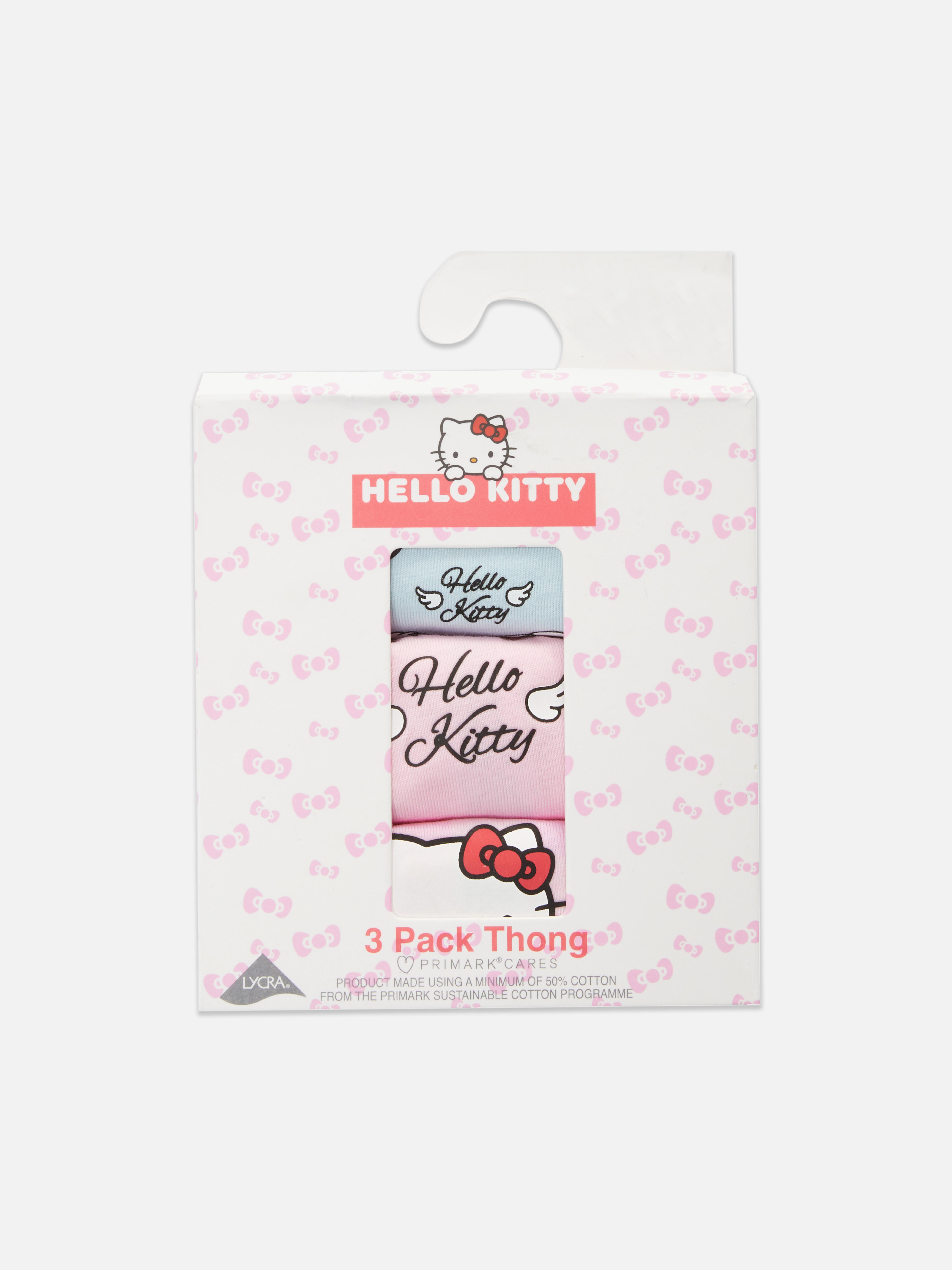 Chiloți tanga Hello Kitty, set de 3. Acești chiloți tanga frumoși Hello Kitty îți vor înveseli sertarul cu lenjerie intimă.
