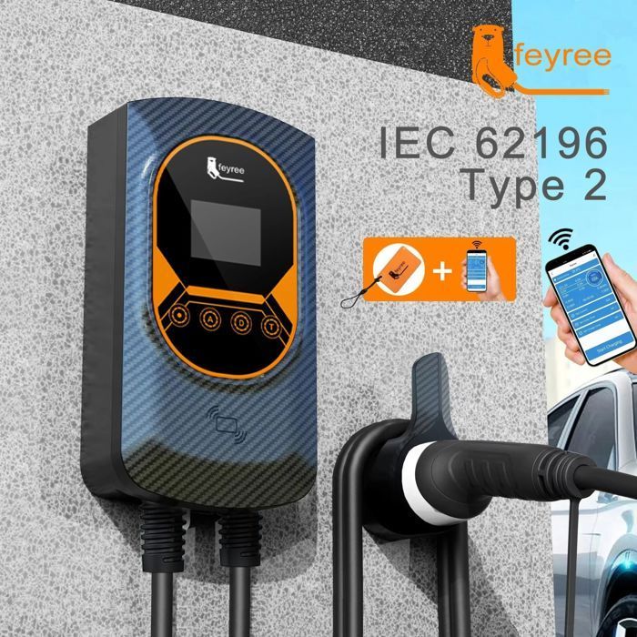 Wallbox EVSE da 32 A per auto elettriche, 7,6 kW, cavo tipo 2, IEC62196, controllo tramite app. bazarland30