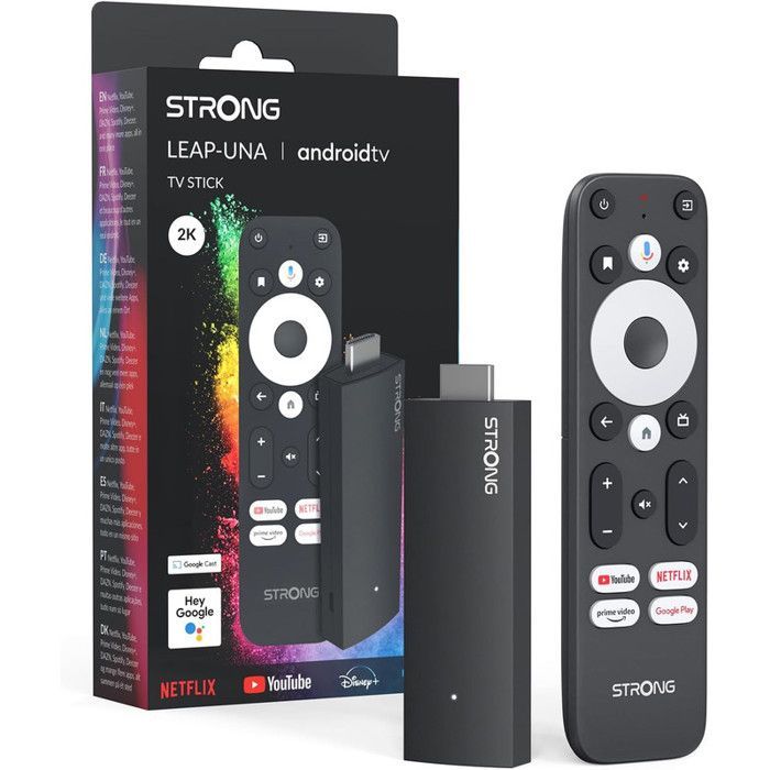 STRONG - LEAP-UNA - Streaming Box Google TV FHD - Chromecast - Wifi 5 - Bluetooth - Assistant Vocal Google - Dolby - HDR - Netflix