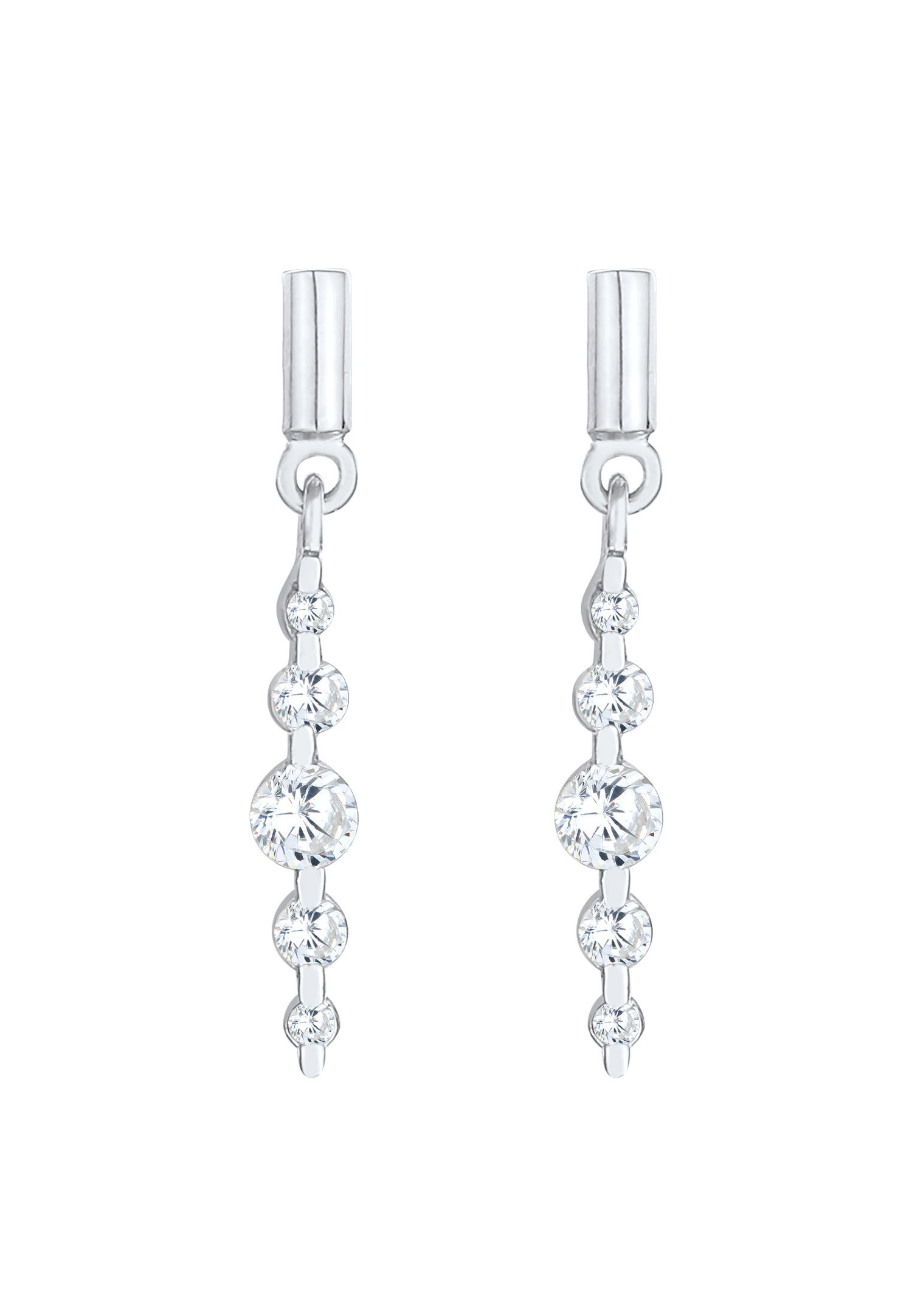 Elli Clous d'oreilles pour femme Glamour classique avec pierres de zirconium en argent sterling 925
