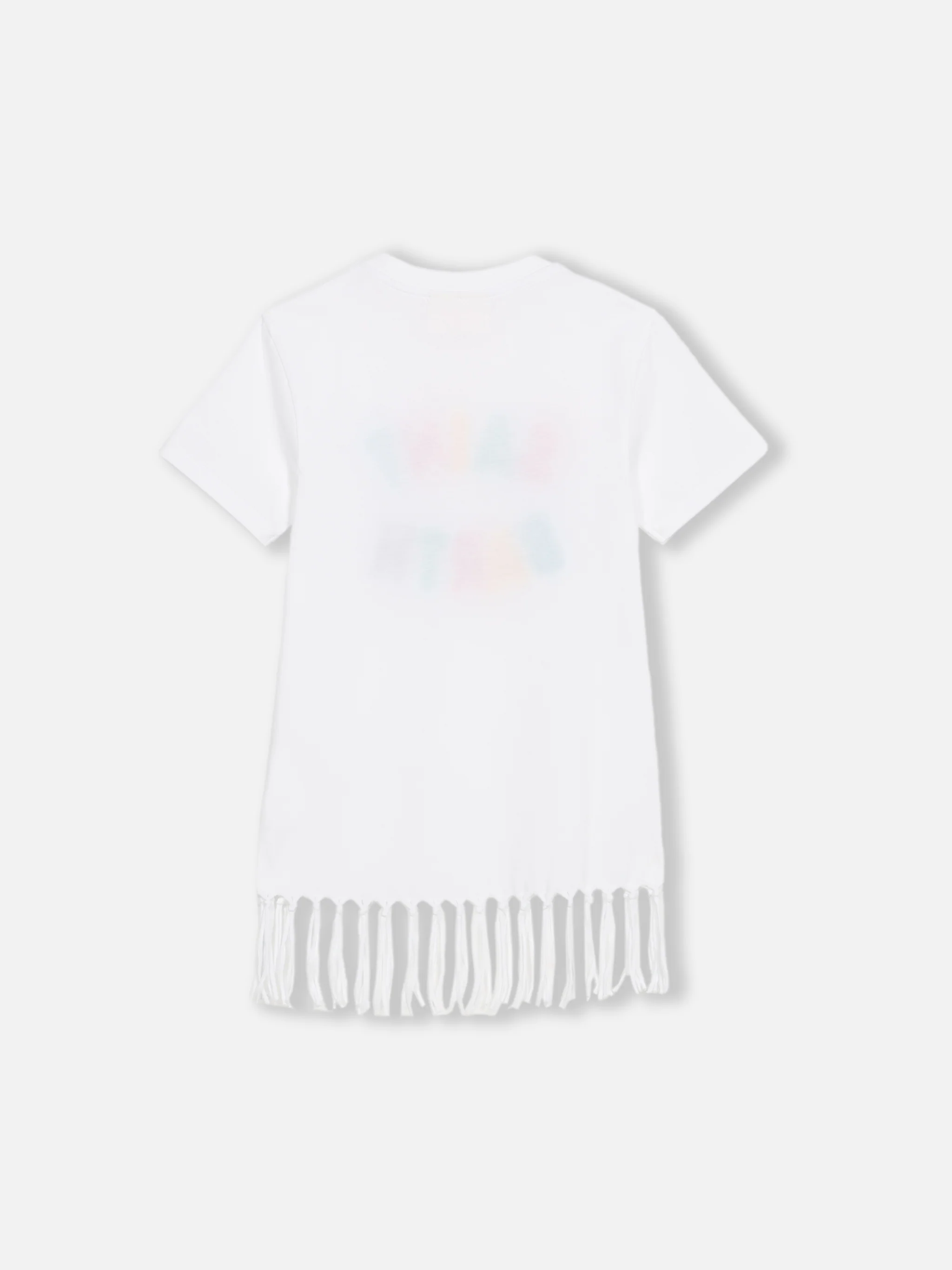 Abito Abbey da bambina con frange e patch in spugna