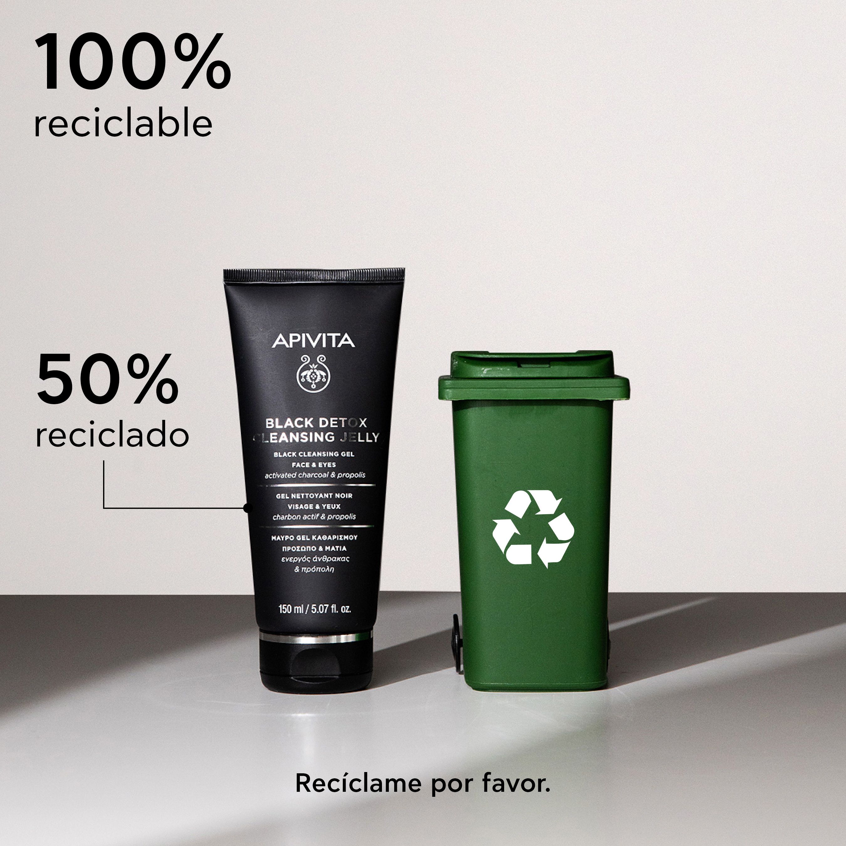 Črni detox čistilni gel Čiščenje obraza iz lekarne