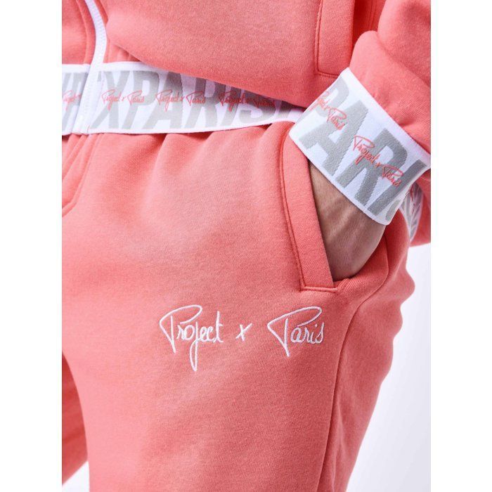 Calça de Moletom - PROJECT X PARIS - Cós Elástico com Logo - Masculina - Rosa - Fitness - Multiesportiva