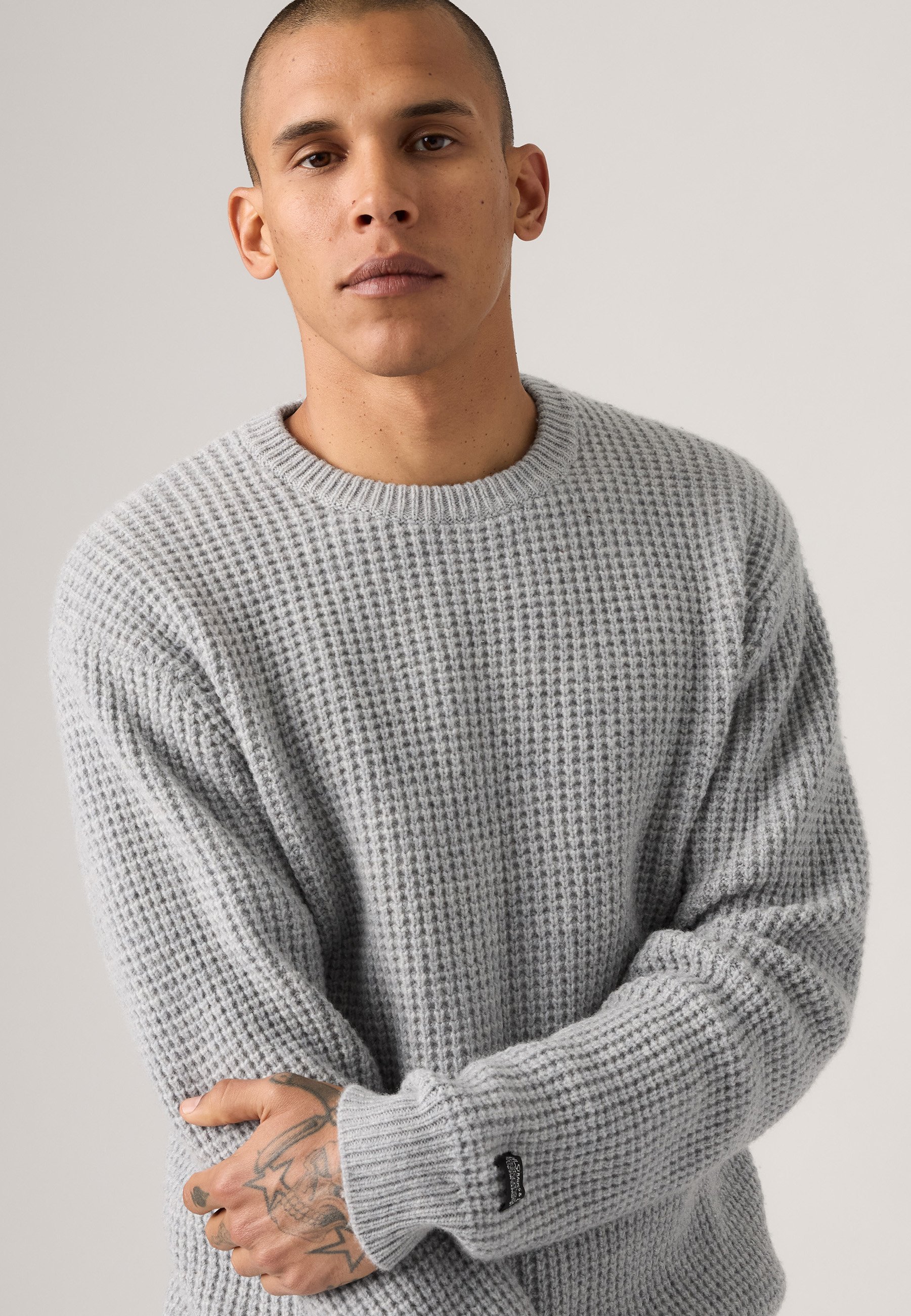 Levi's® PRESIDIO CREW - Trui - middengrijs gemêleerd