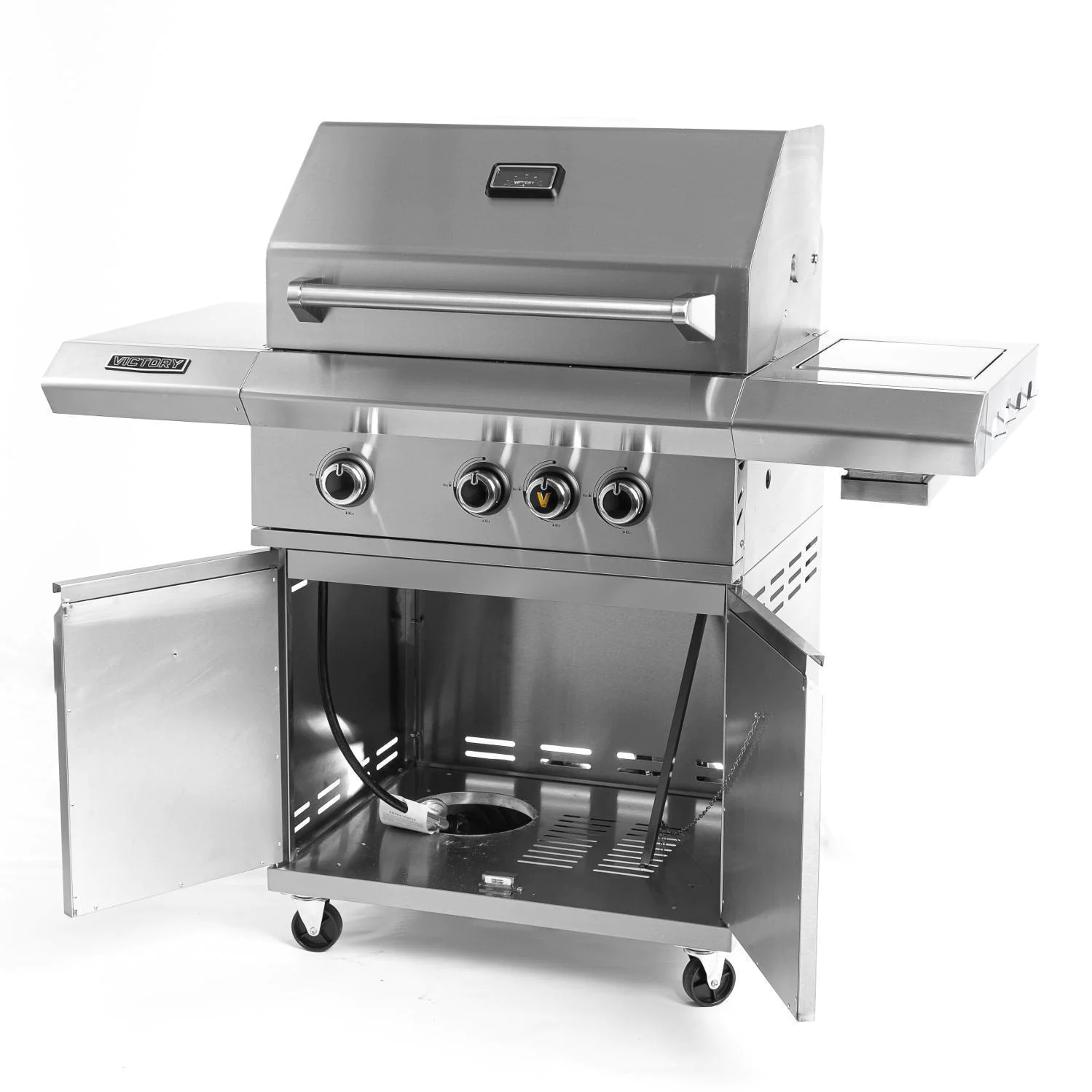 Grill gazowy Victory 3-palnikowy na propan z bocznym palnikiem na podczerwień - BBQ-VCT3BSB-LP