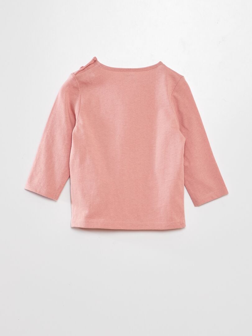 Camiseta estampada de manga larga - Rosa antiguo
