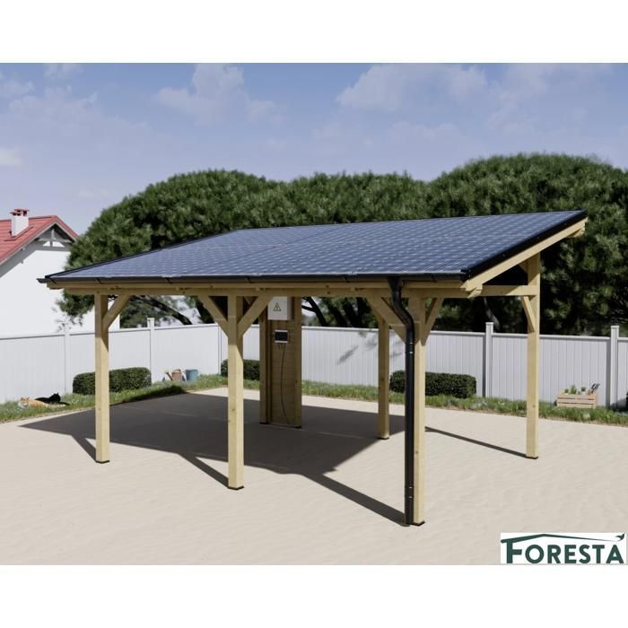 Cochera fotovoltaica de 5 kWp, 3,75 x 4,67 m, 17,51 m²