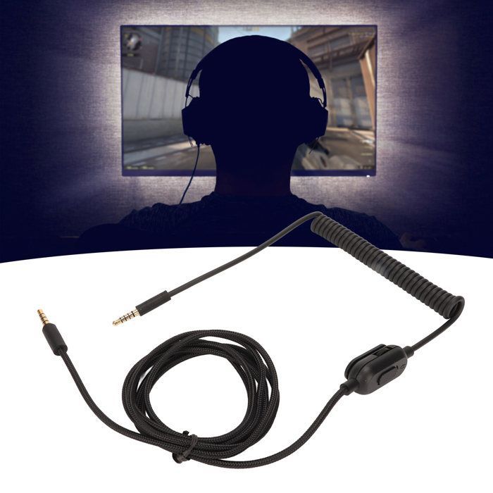 Cavo per cuffie a spirale SURENHAP da 3,5 mm maschio a 3,5 mm maschio, cavo audio a spirale per videoproiettore.