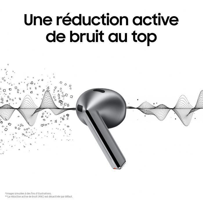 Fones de ouvido Samsung GALAXY Buds 3 prateados