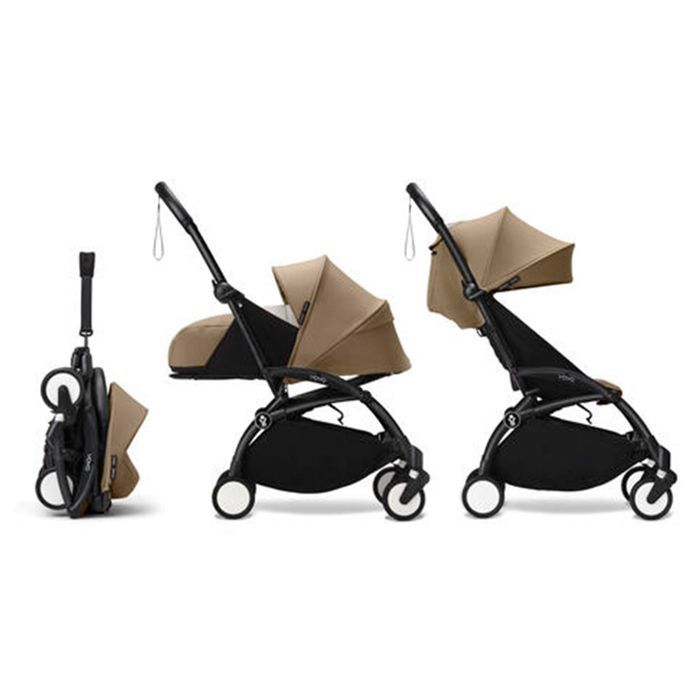 STOKKE - Yoyo Stroller 3 Pack 0 And 6 Toffee Black Frame Stokke