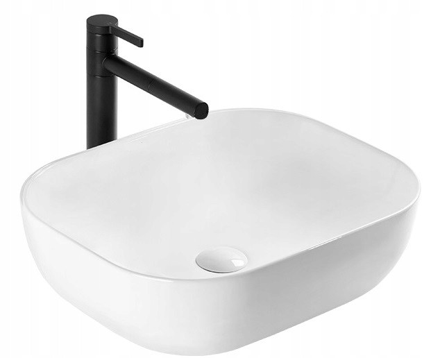Umywalka Ceramiczna Nablatowa Mona Slim White -Rea