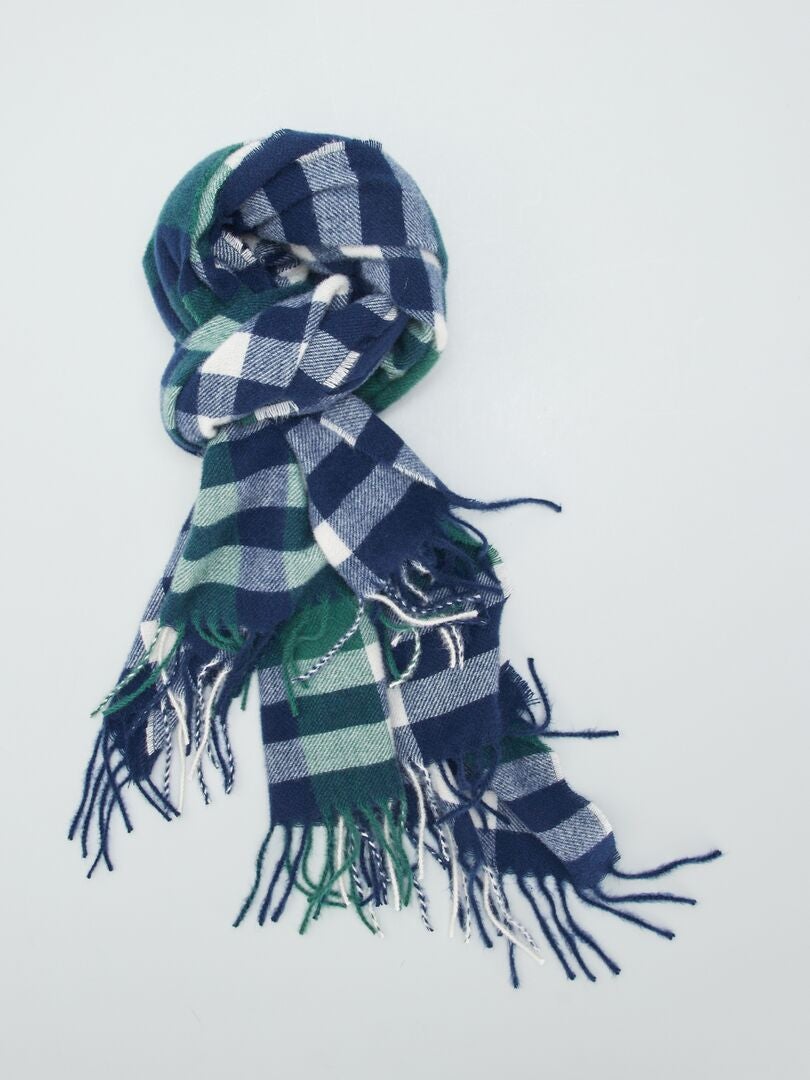 Gebreide sjaal - - BLAUW