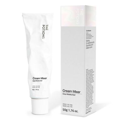 Crema hidratante facial reparadora y refrescante The Potions Cream Mixer Cica, no grasa, 50 g.