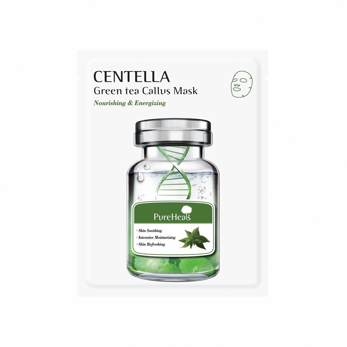 Pureheals närande och energigivande ansiktsmask med Centella Asiatica och stamceller från grönt te 25 g