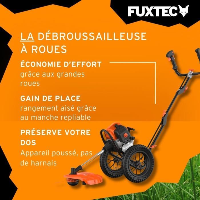 Coupe bordure thermique à roues - FUXTEC FX-FSR162 - 62cm3 3,5CV