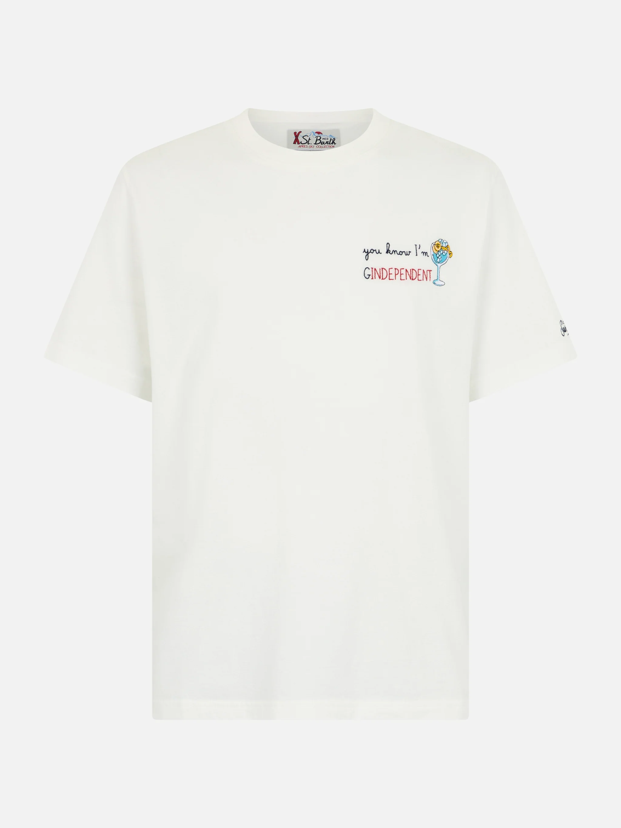 Arnott heren T-shirt van zwaar katoen met You Know I'm Ginde-borduurwerk