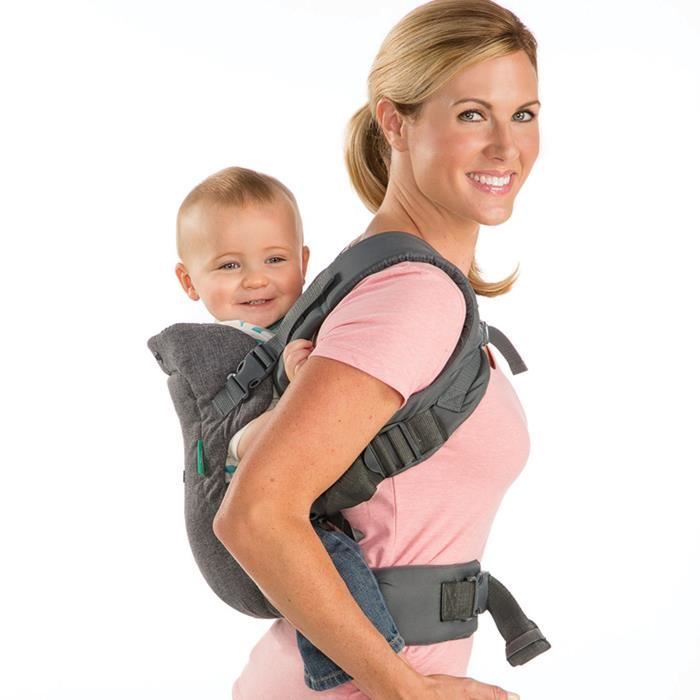 Porte bébé Flip ergonomique 4 en 1 gris - INFANTINO - Flip ergonomique 4 en 1 - Polyester - De 3,6 à 14,5 kg