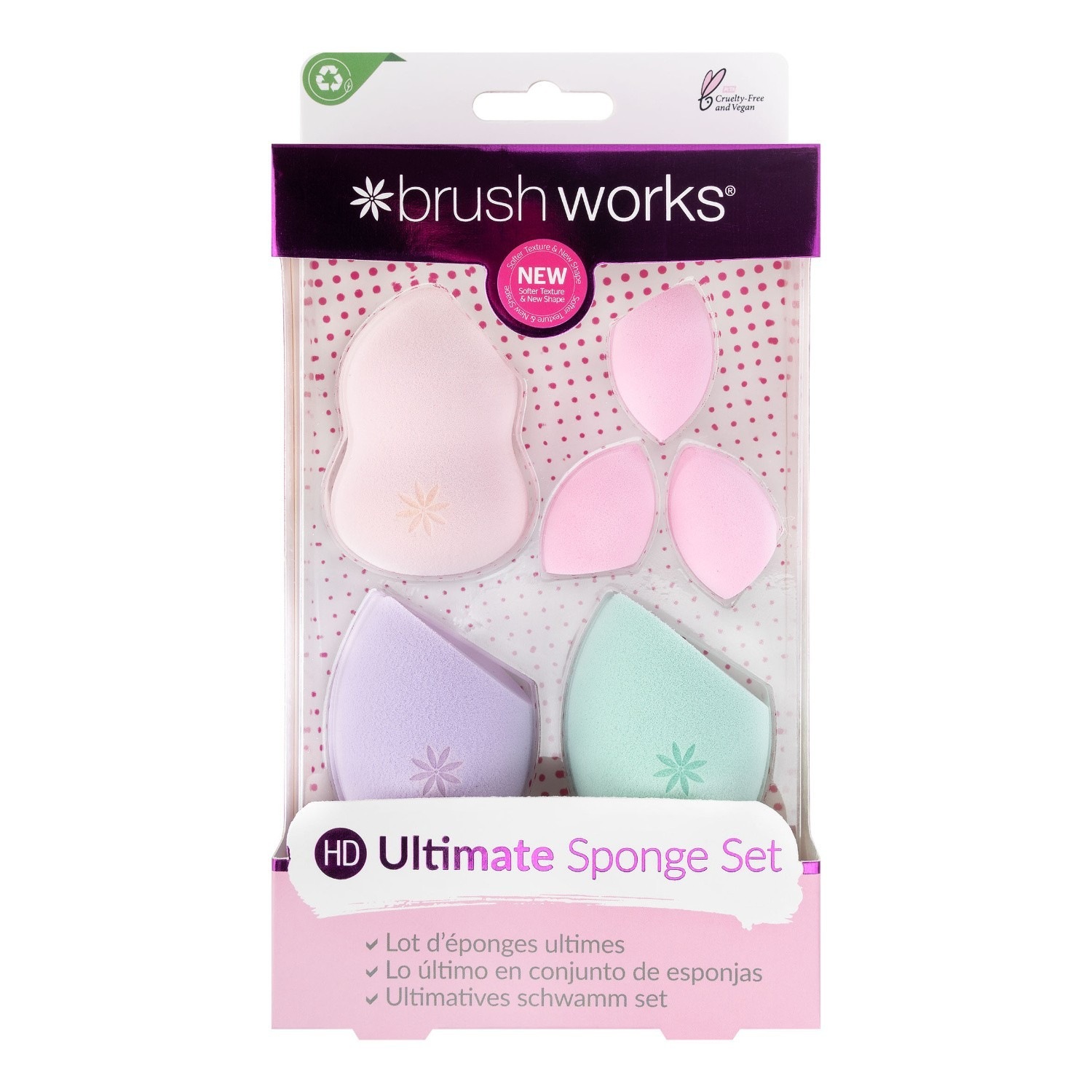 Brushworks Set Eponges Maquillage HD