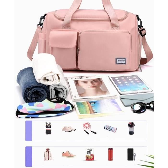 Large capacity fitness bag, foldable and waterproof travel bag, travel backpack, for yoga, swimming, sports, weekends