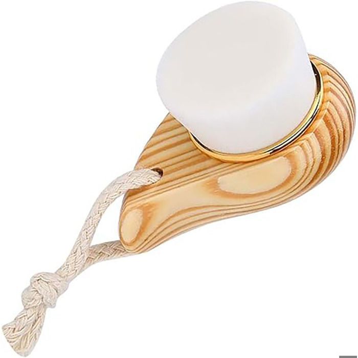Spazzola per il viso in legno morbido, manuale e portatile, spazzola detergente ultra delicata per uomo e donna