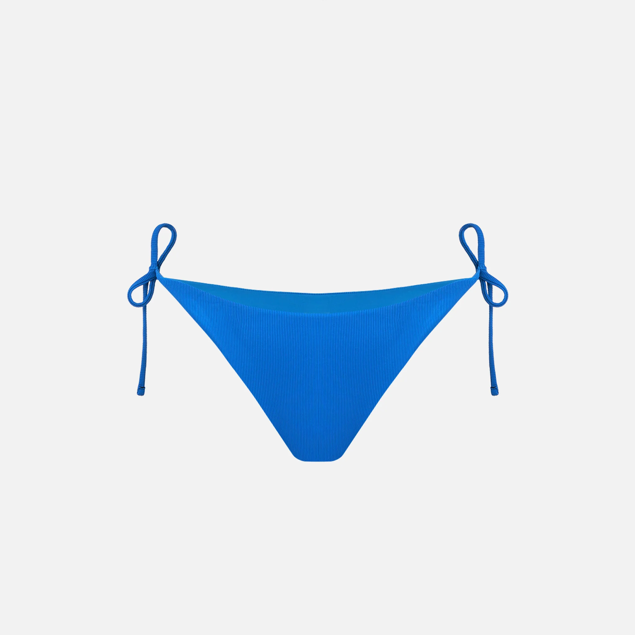 Bañador tipo slip azul acanalado