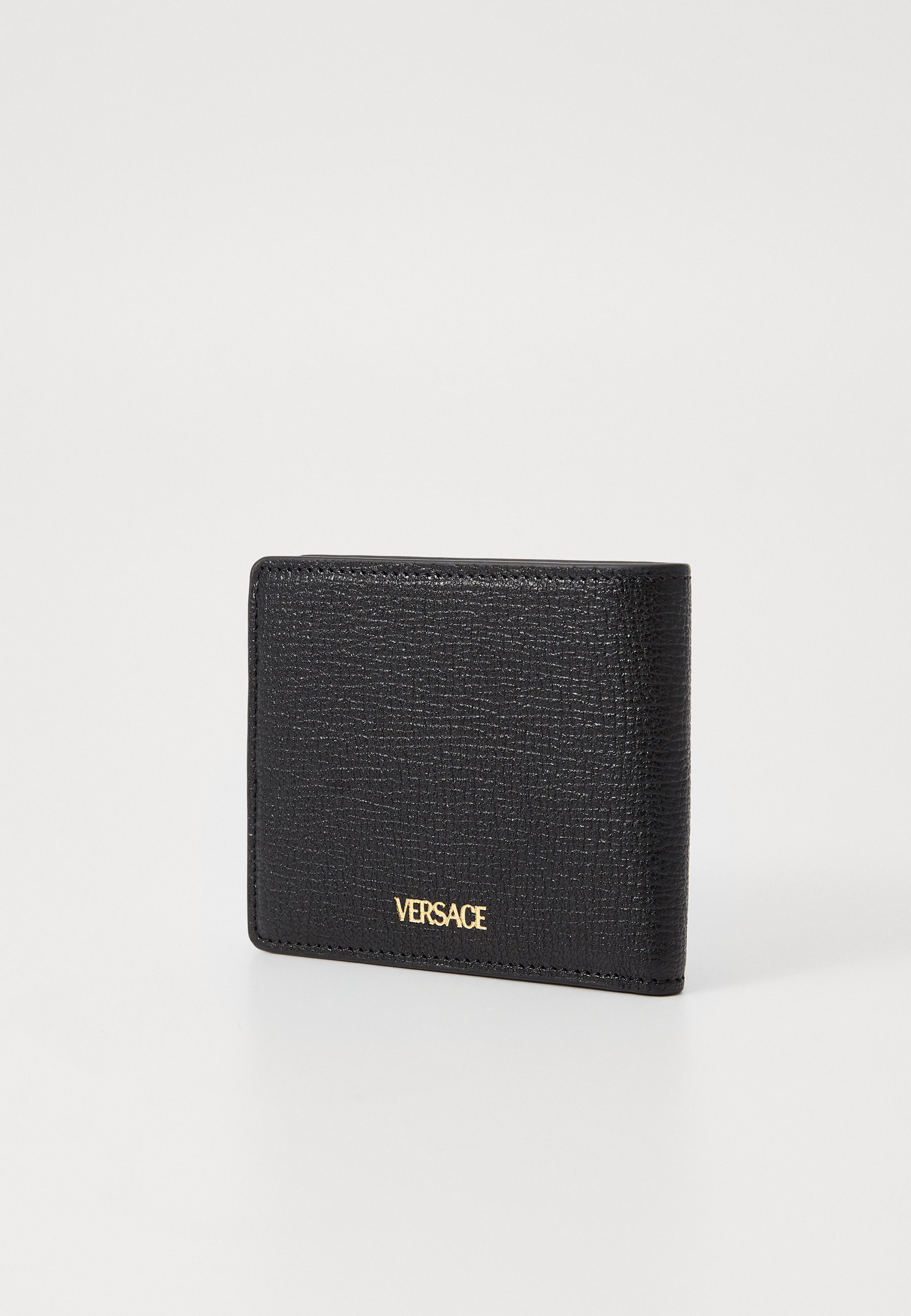 Versace BI FOLD WALLET UNISEX - Portemonnee - zwart/goudkleurig