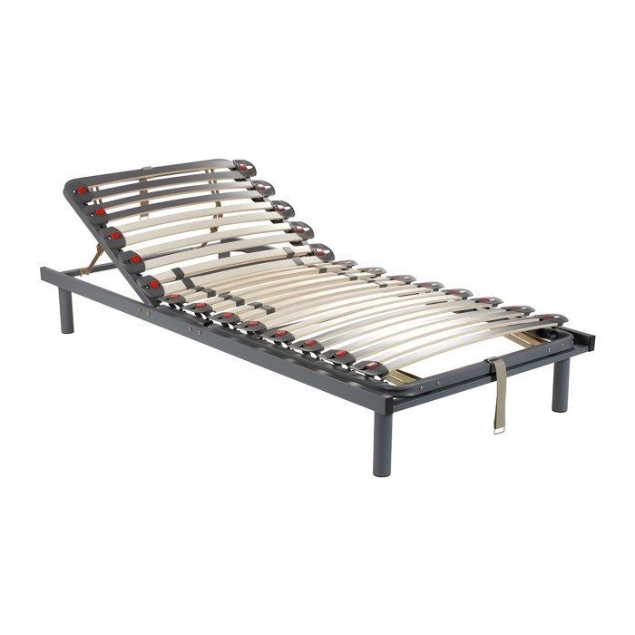 Base de cama ajustable montada sobre espigas - OFERTA ÚNICA - 3 posiciones para dormir - Firmeza ajustable - 80x200cm