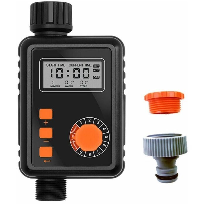 Programador de riego automático AIMOONSA – 9 programas, sensor de lluvia, pantalla LCD, IPX5
