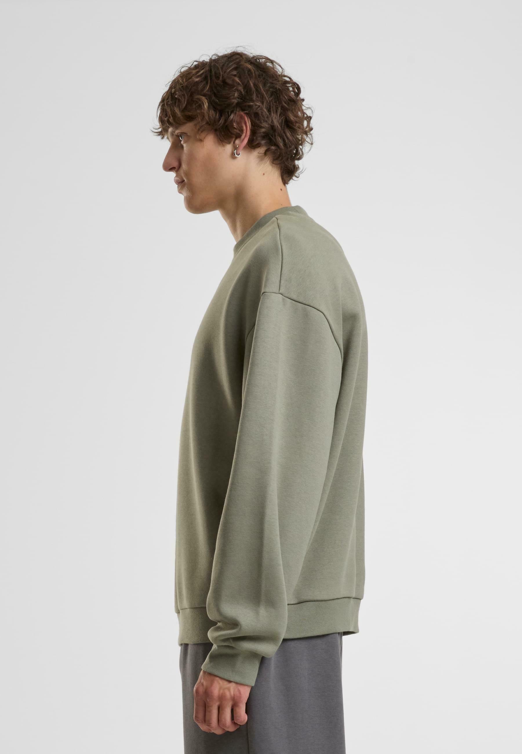Urban Classics FLUFFY CREWNECK - Sweatshirt - paleolive