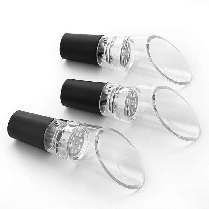 Accesorio para vino - YYV - Juego de 6 aireadores - Diseño elegante - Antigoteo - Plástico apto para uso alimentario