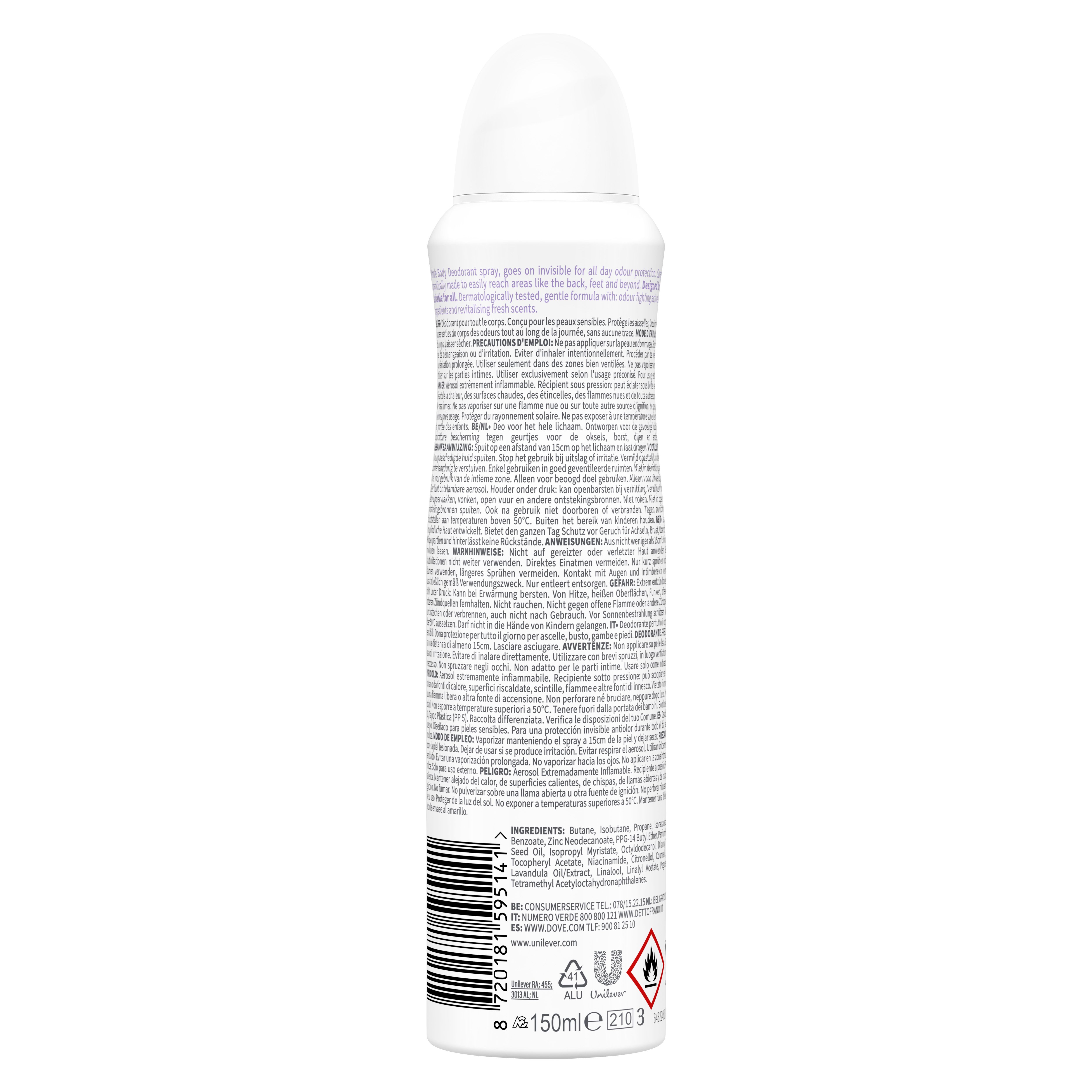 Dezodorant v spreju za celo telo Dezodoranti v spreju