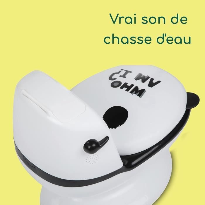 BEBECONFORT Mini Panda Toilette, Töpfchen mit Spülgeräusch, Blau