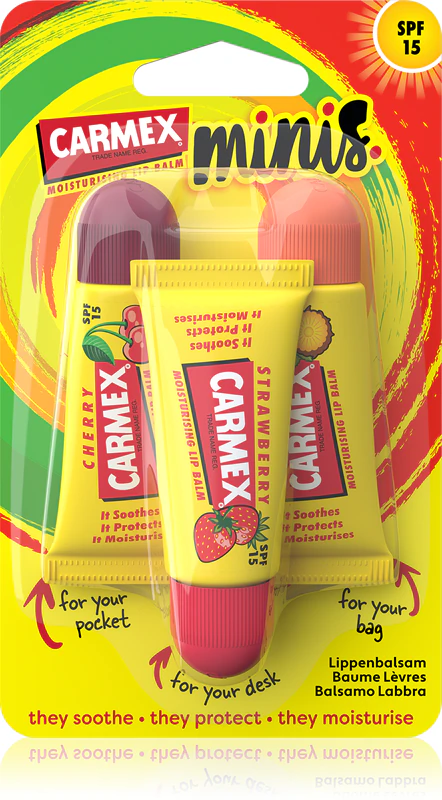 Carmex Minis Dry Lip Travel Set FPS 15