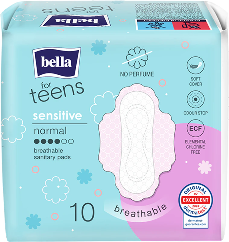 Absorventes higiênicos BELLA For Teens Ultra Sensitive para meninas