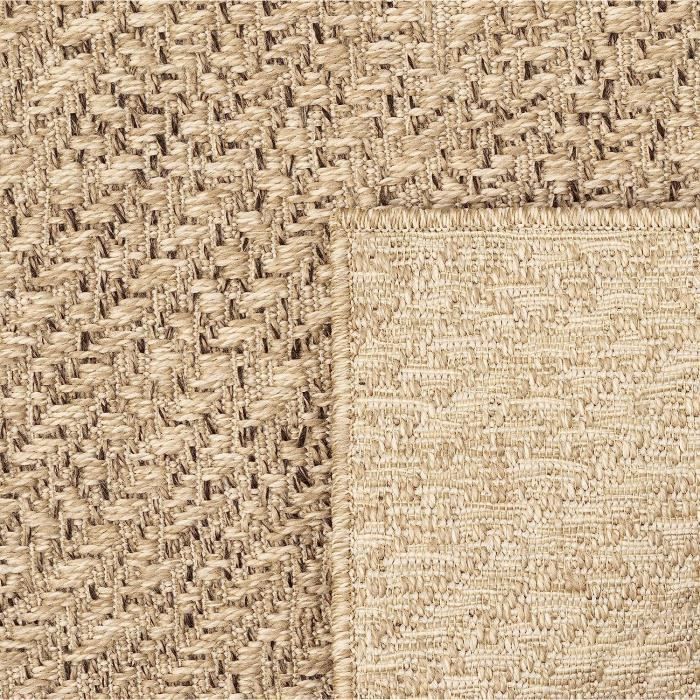 Tapis d'extérieur - THE CARPET - aspect jute - 140x200 - Résistant UV - Beige (5004)
