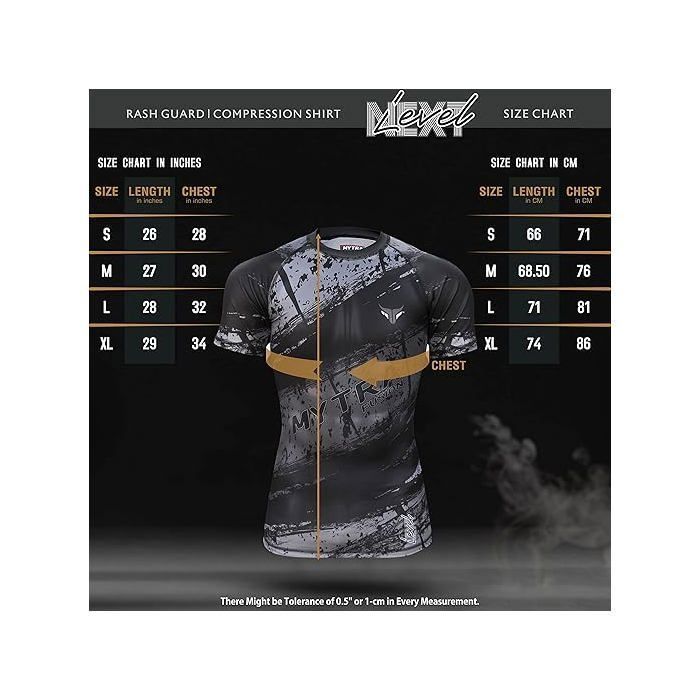 T-shirt de compression Mytra Fusion homme – Rashguard MMA BJJ Fitness - léger et respirant – Gris