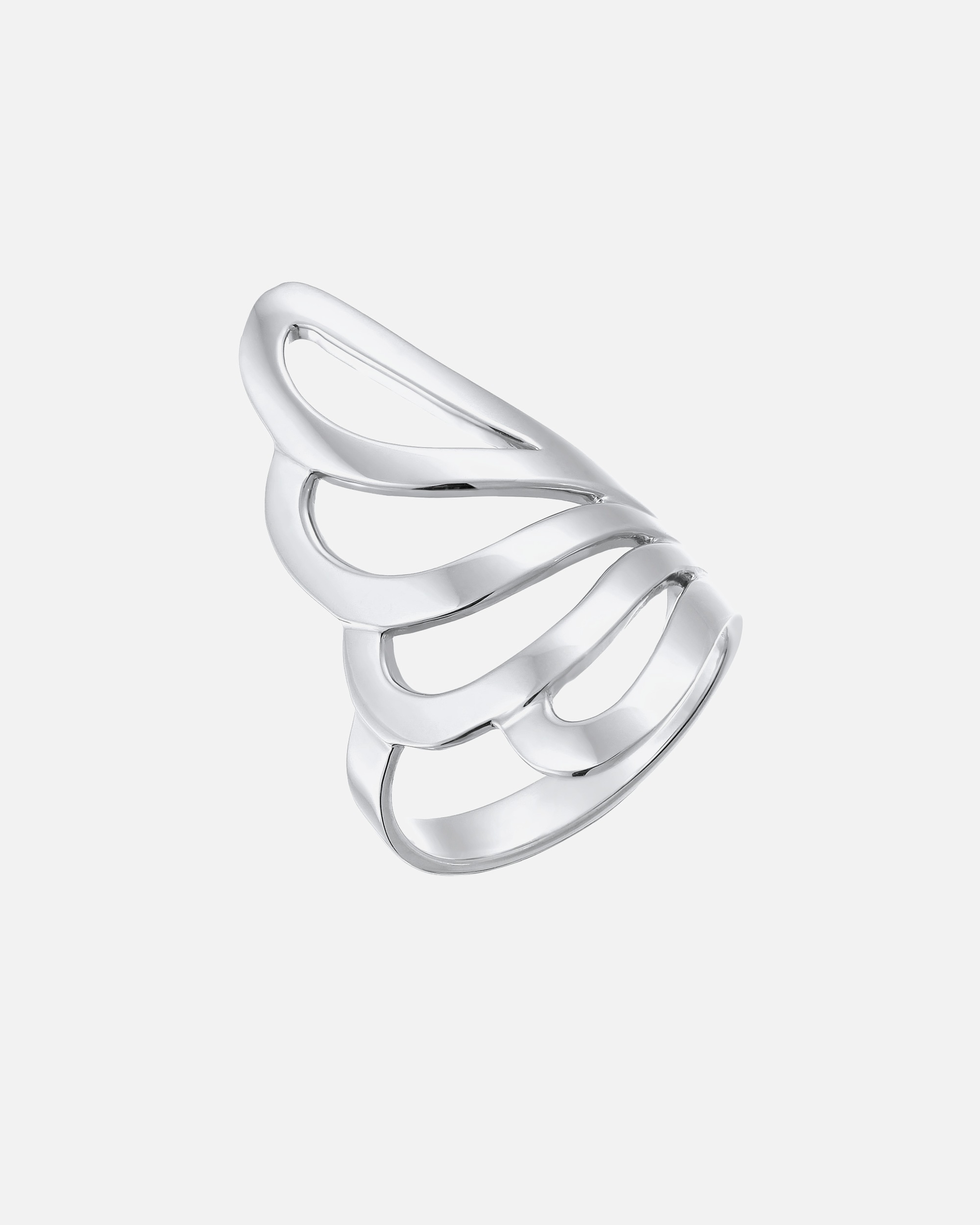 Nenalina Femmes déclaration basique vague géo en argent sterling 925