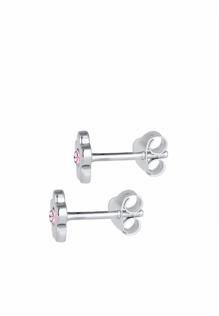 Elli SPARKLING BASIC FLOWER - MET SWAROVSKI® KRISTALLEN - Oorbellen - zilverkleurig