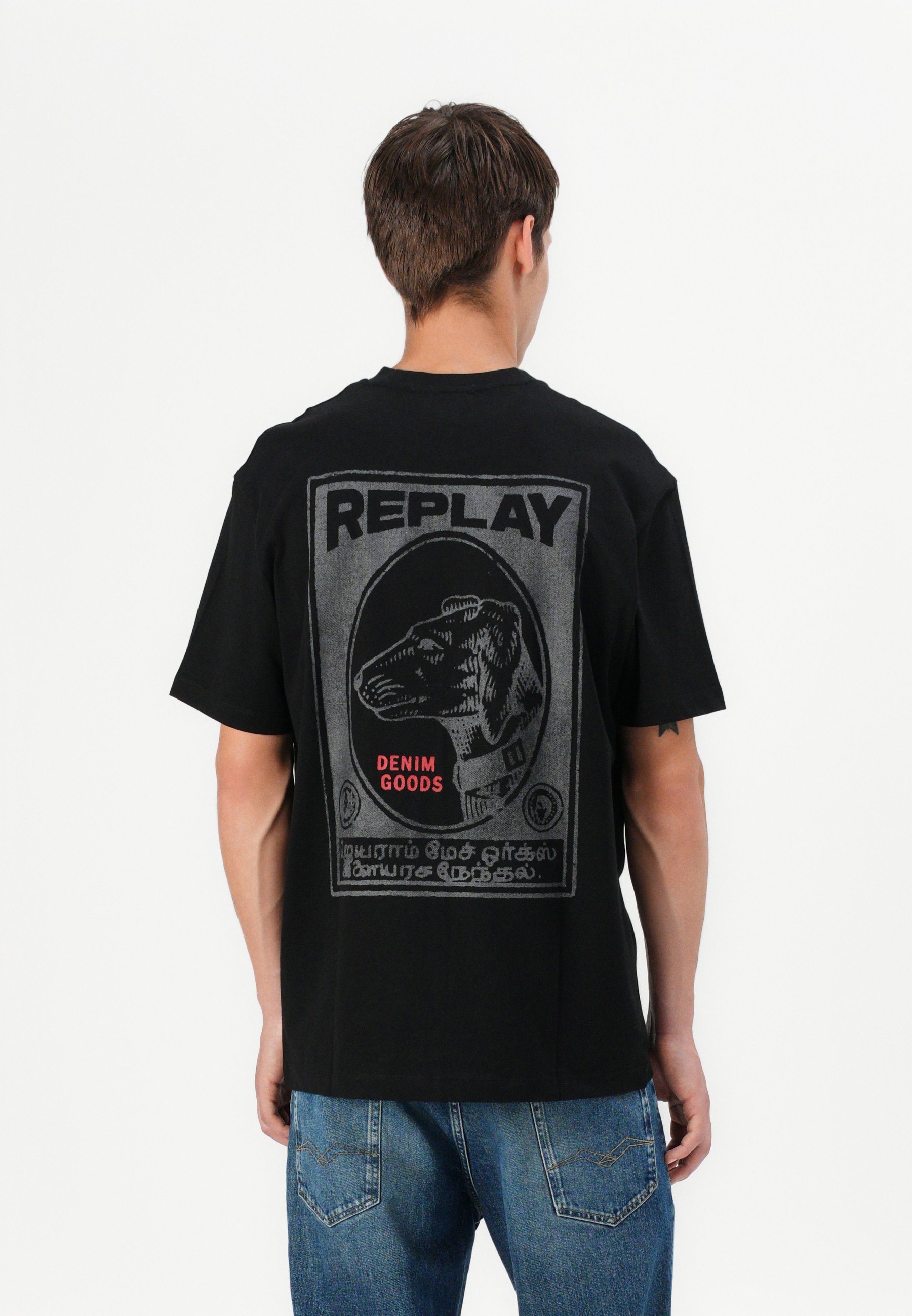 Carte de replay - T-shirt imprimé - noir