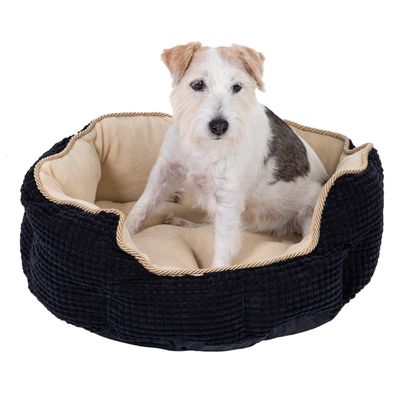 Cozy Kingdom Kuschelbett – Schwarz/Beige