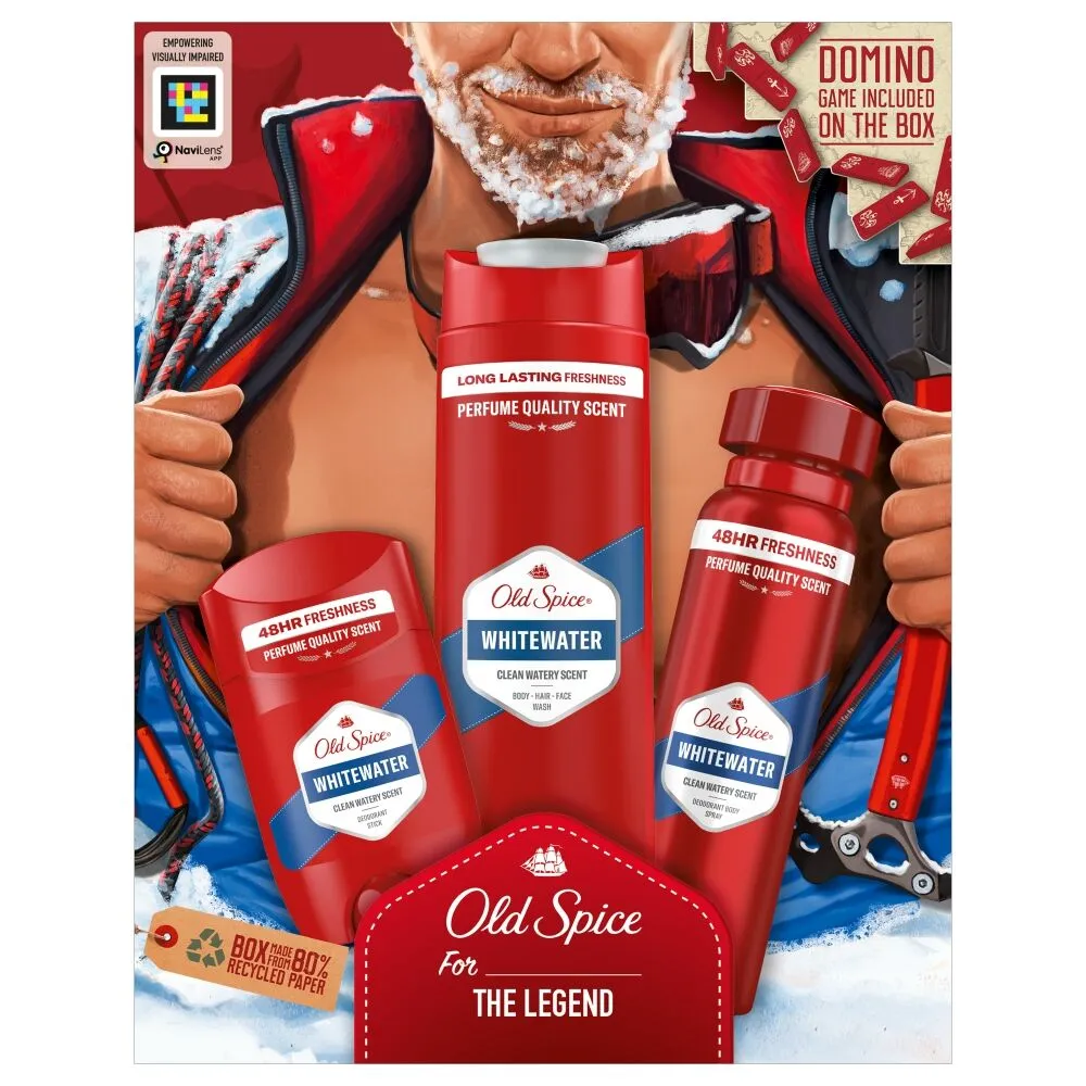 Old Spice Zestaw Alpinist (deo w spray i sztyft + żel pod prysznic Whitewater)