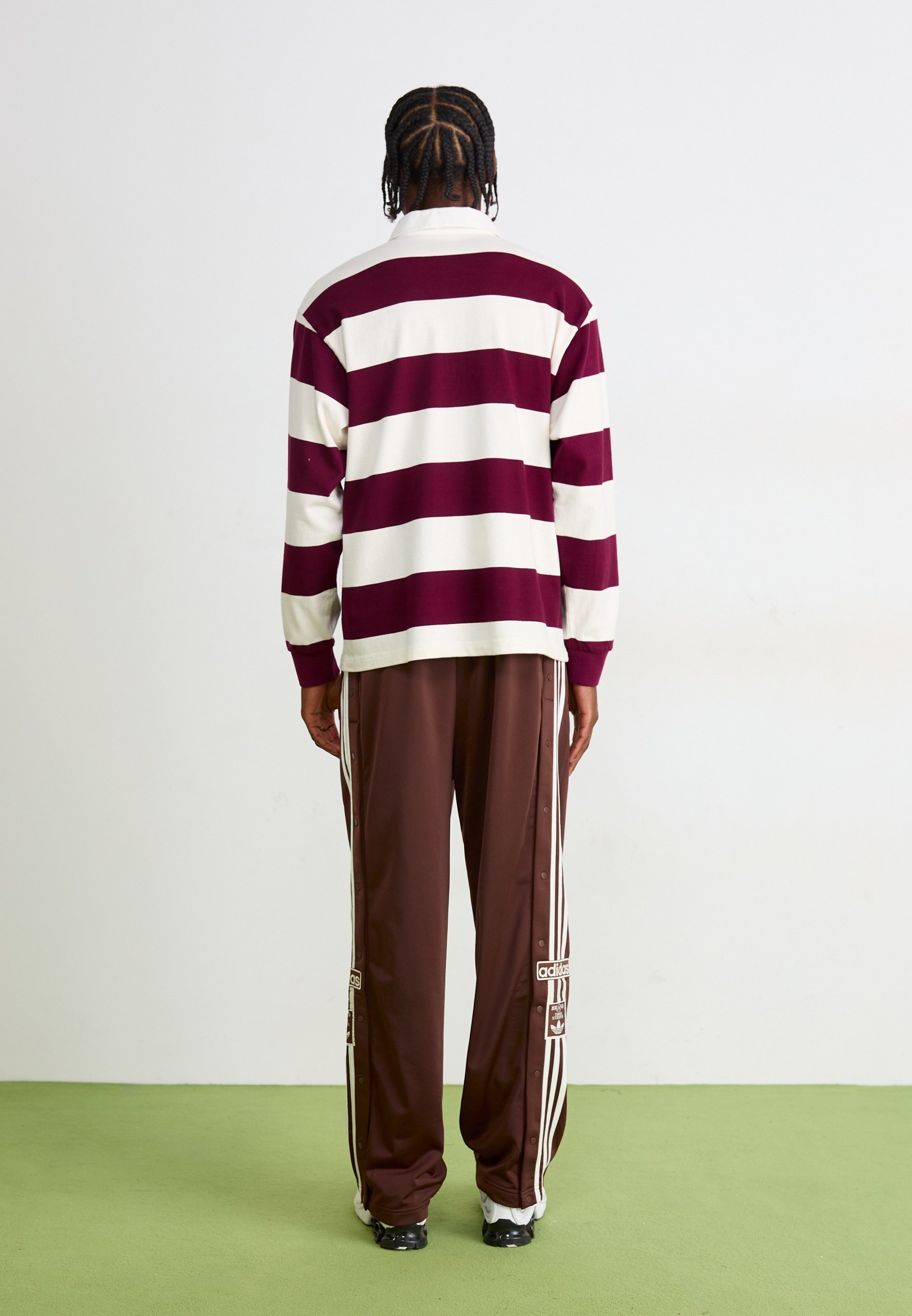 Adidas Originals ADIBREAK - Pantaloni della tuta - rosso ramato/bianco sporco