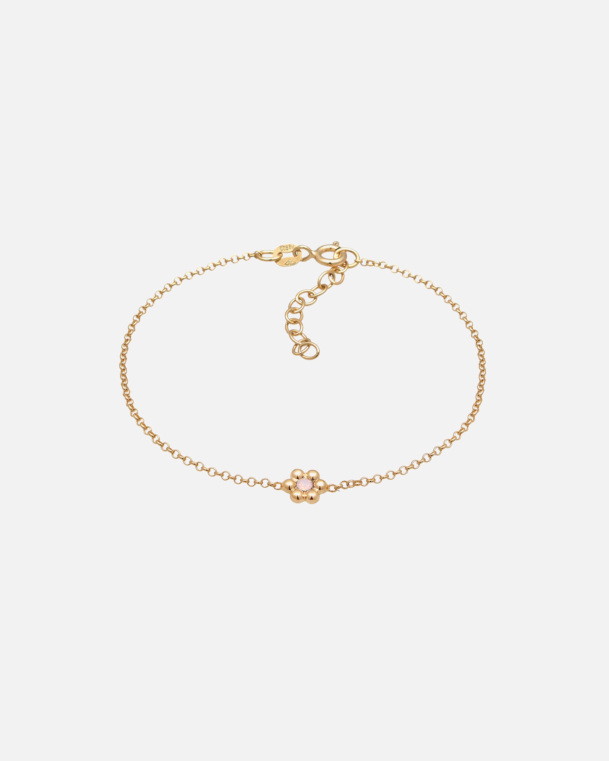 Elli Femmes Pendentif Fleur Simple avec cristal en argent sterling 925 plaqué or