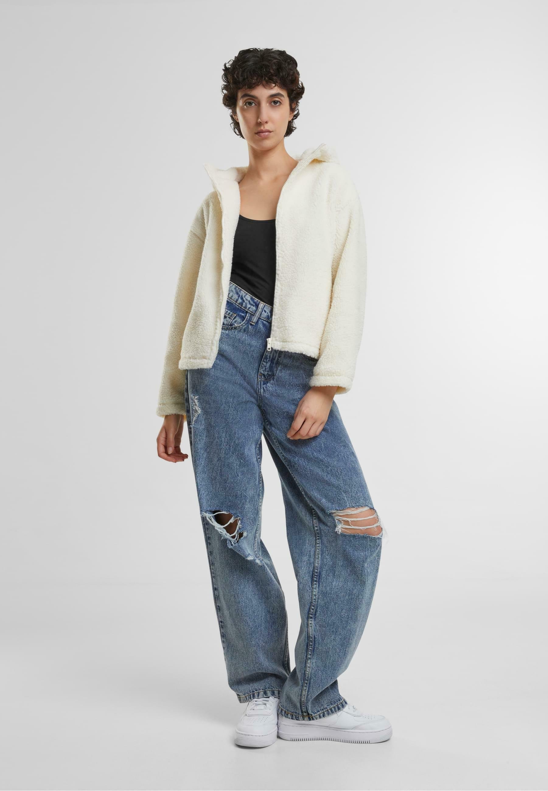 Giacca in pile Urban Classics - sabbia bianca