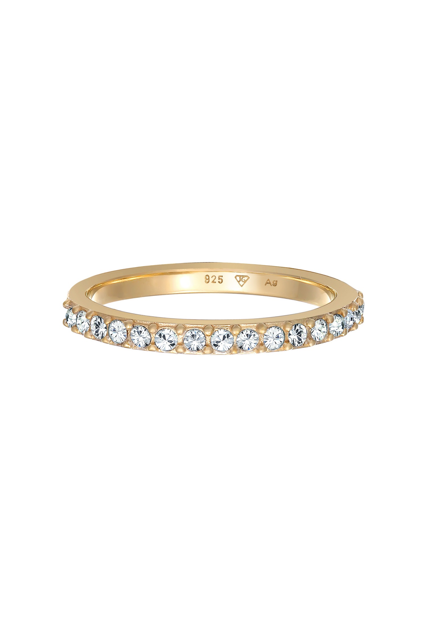 Elli Femmes Bande Mémoire élégant avec Cristal en Argent Sterling 925