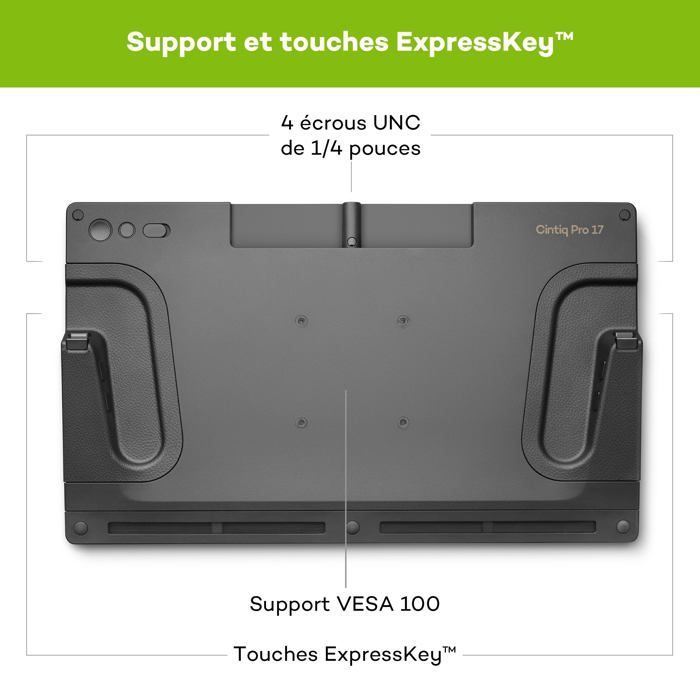 Numériseur - Wacom - Cintiq Pro 17 - Écran LCD - 21.5 x 38.2 cm - 8 boutons - Filaire