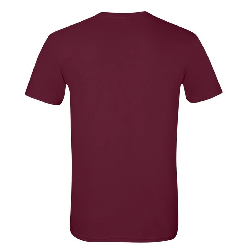  Camiseta básica de manga curta macia, 100% algodão grosso, Gildan