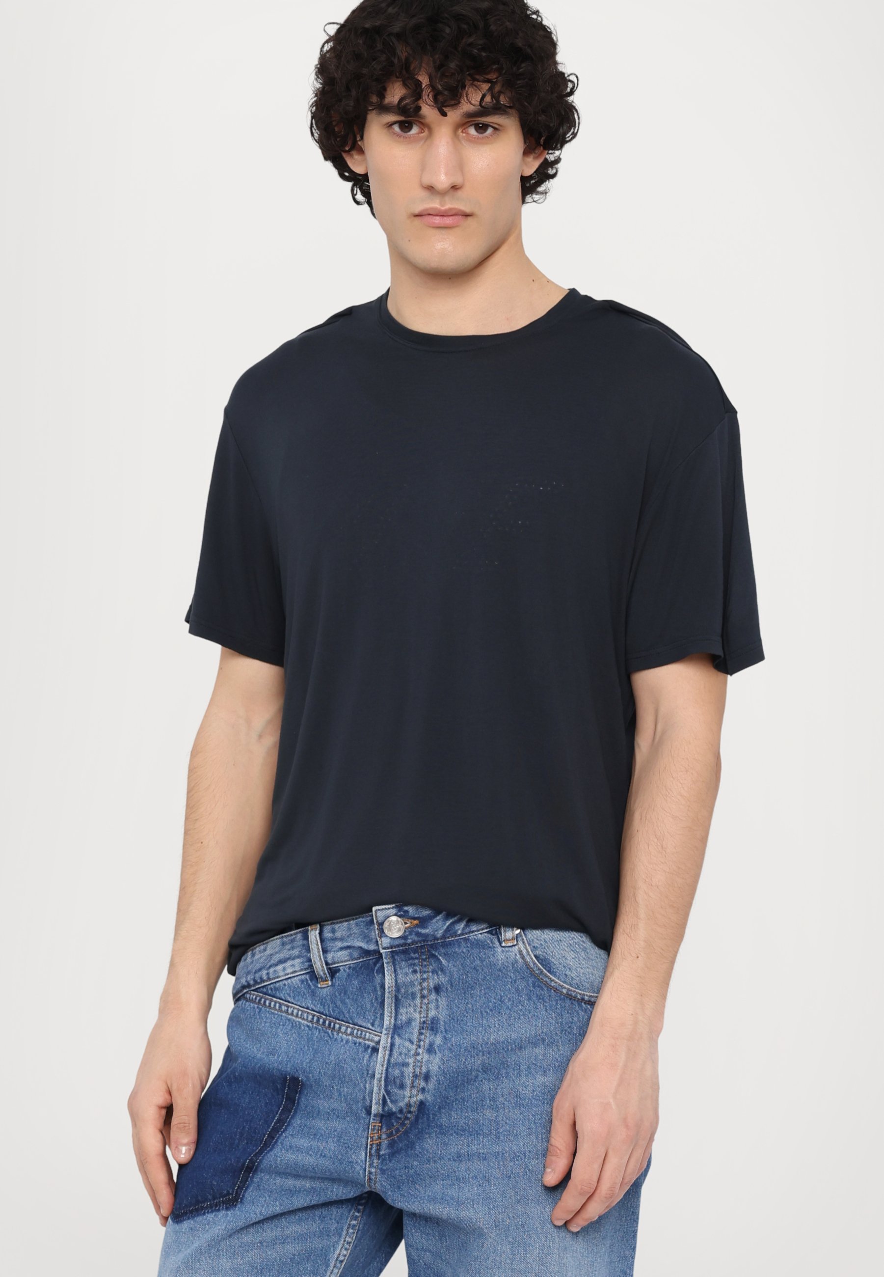 BLUEMARBLE DUBBELLAAGSE T-SHIRT - Basic T-shirt - zwart
