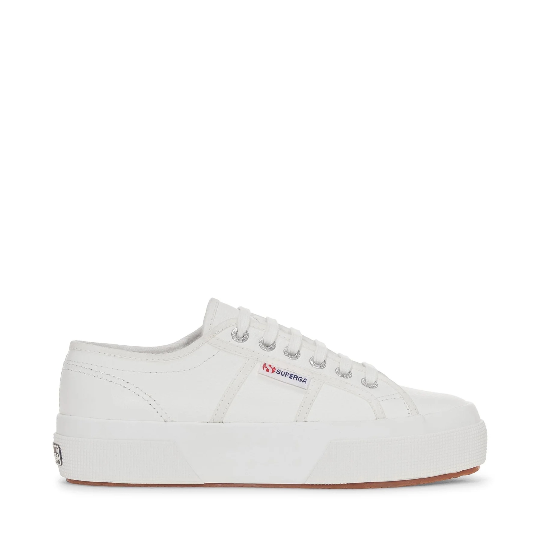 2740 PLATFORM TUMBLED LEATHER-WHITE